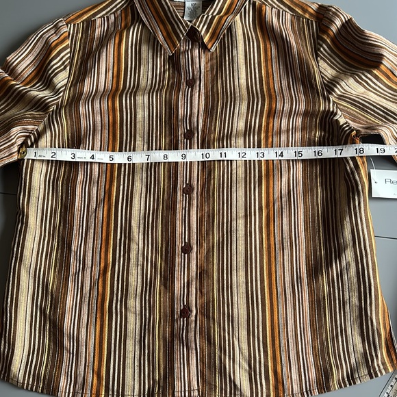 NWT Rena Rowan Linen Top Bark Multicolor 10P - Picture 4 of 13